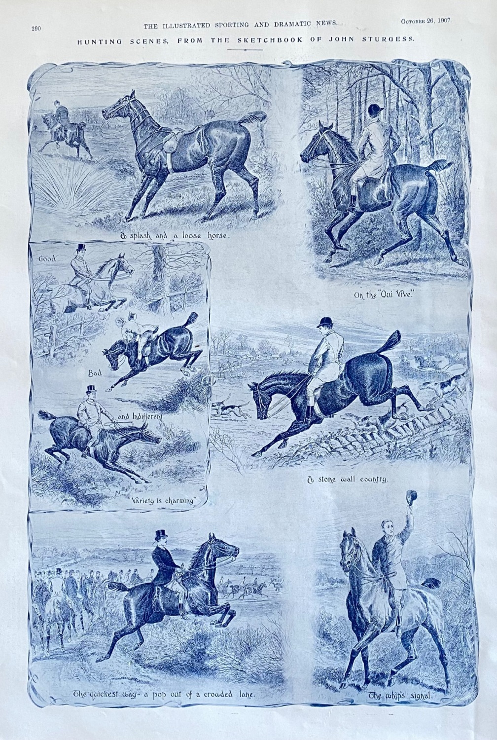 Hunting Scenes from the Sketchbook of John Sturgess.  1907.