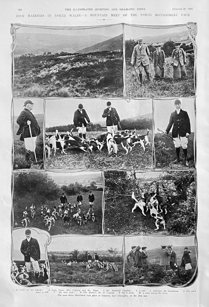 Foot Harriers in North Wales.- A Mountain Meet of the North Montgomery Pack.  1907.