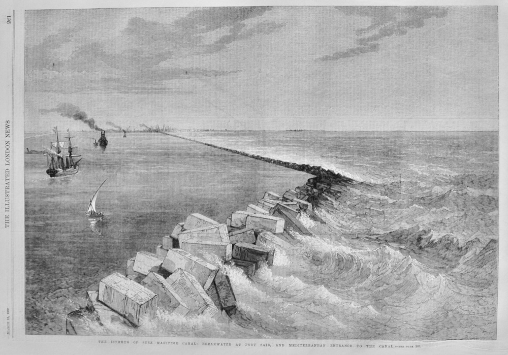 The Isthmus of Suez Canal - 1869