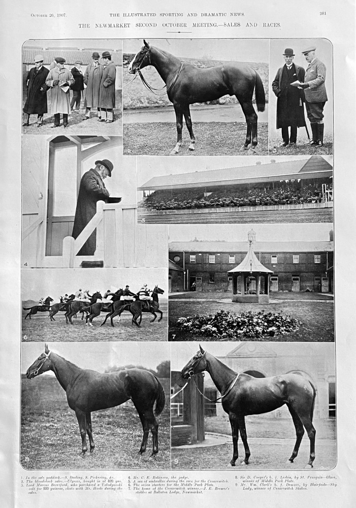 The Newmarket Second October Meeting.- Sales and Races.  1907.
