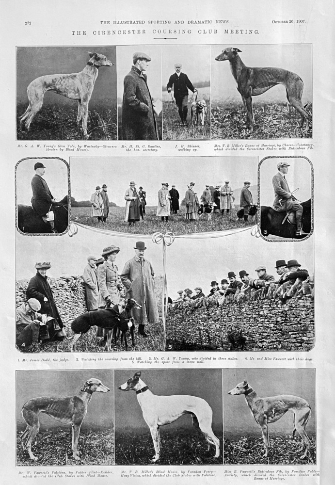 The Cirencester Coursing Club Meeting. 1907.