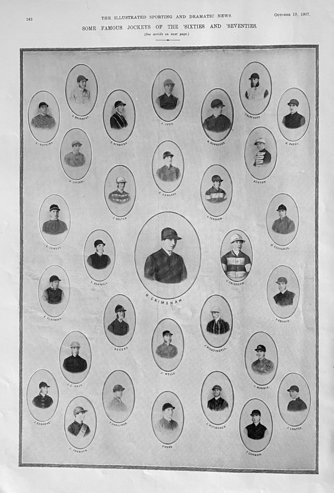 Some Famous Jockeys of the 'Sixties and 'Seventies.   1907.
