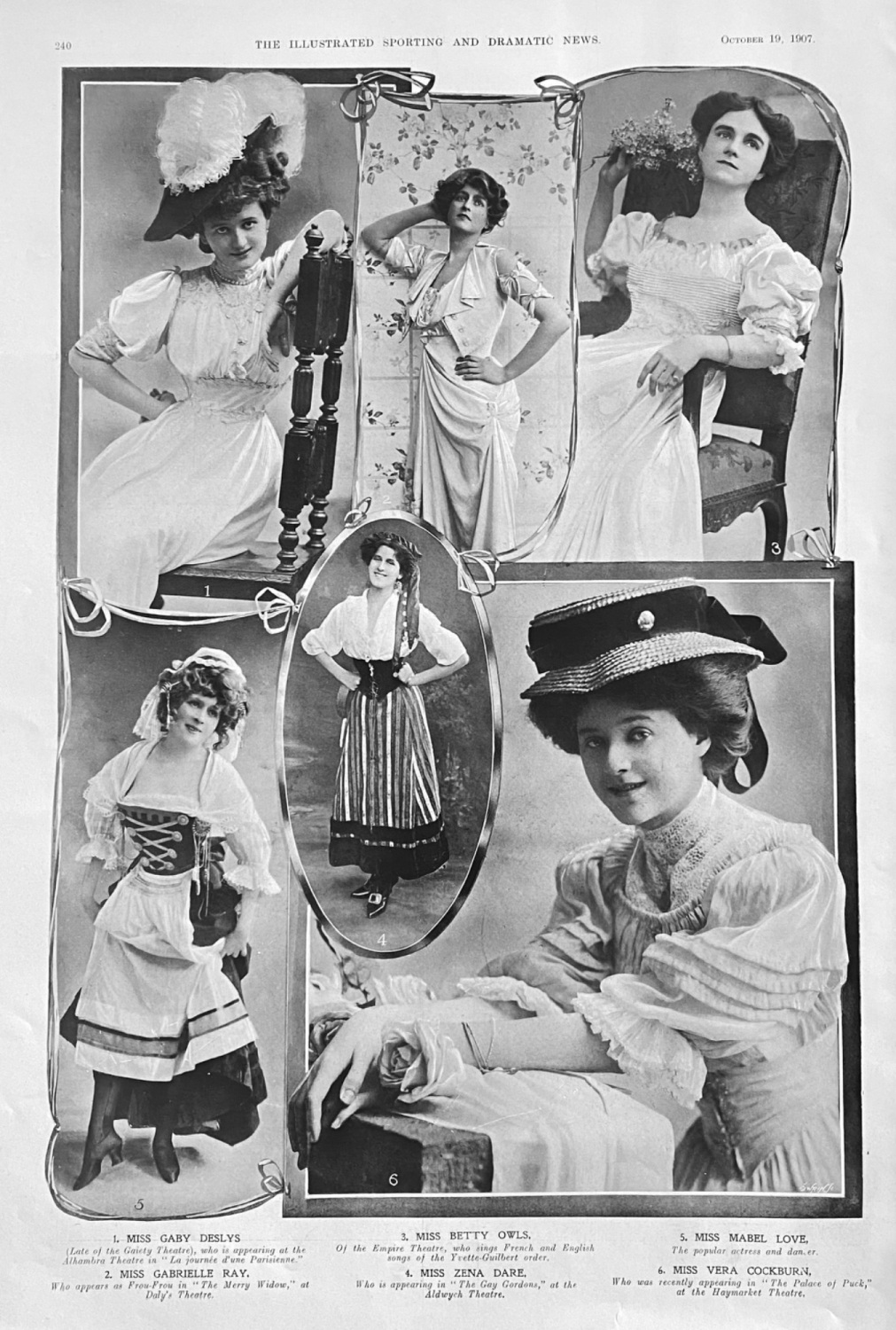 Actresses of the Day. 1907.