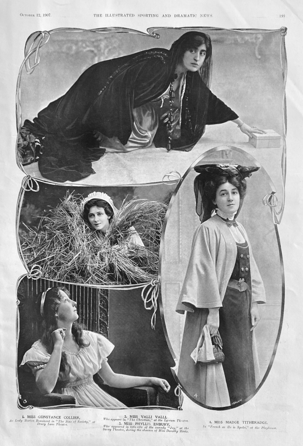 Actresses for the Stage at this Time.  1907.