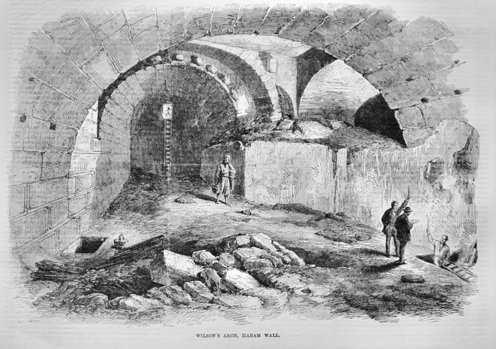 Wilson's Arch, Haram Wall - 1869