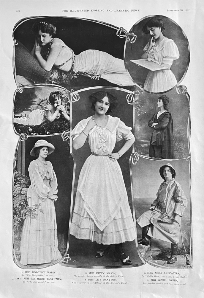 Actresses of the Day.  1907.