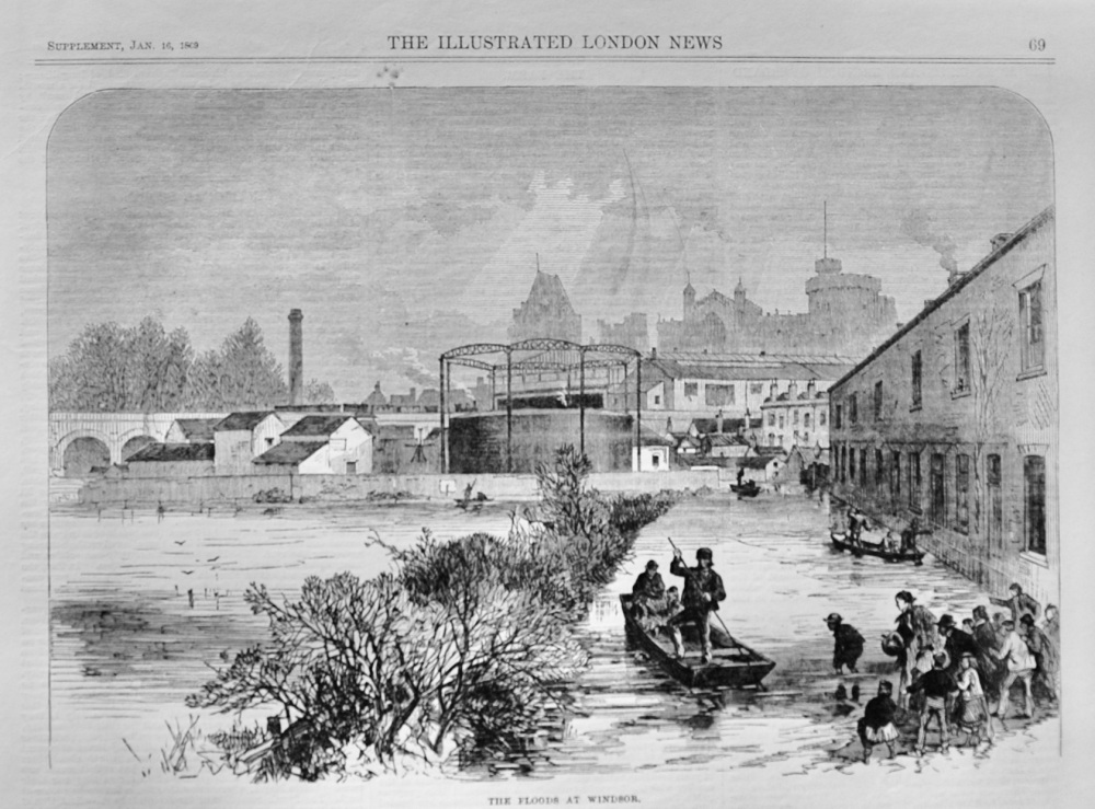 The Floods at Windsor - 1869