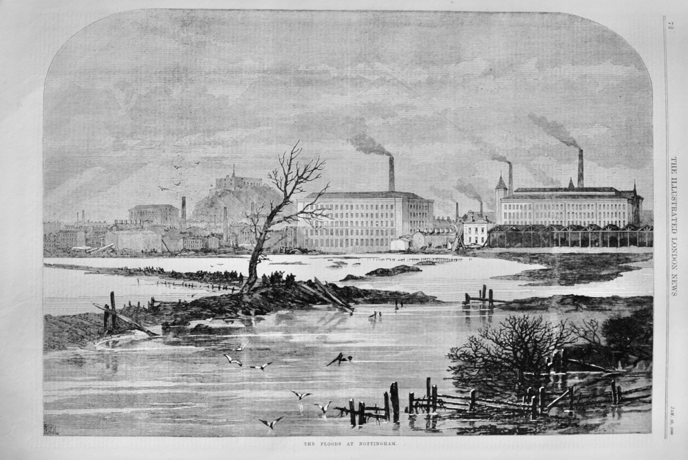 The Floods at Nottingham - 1869