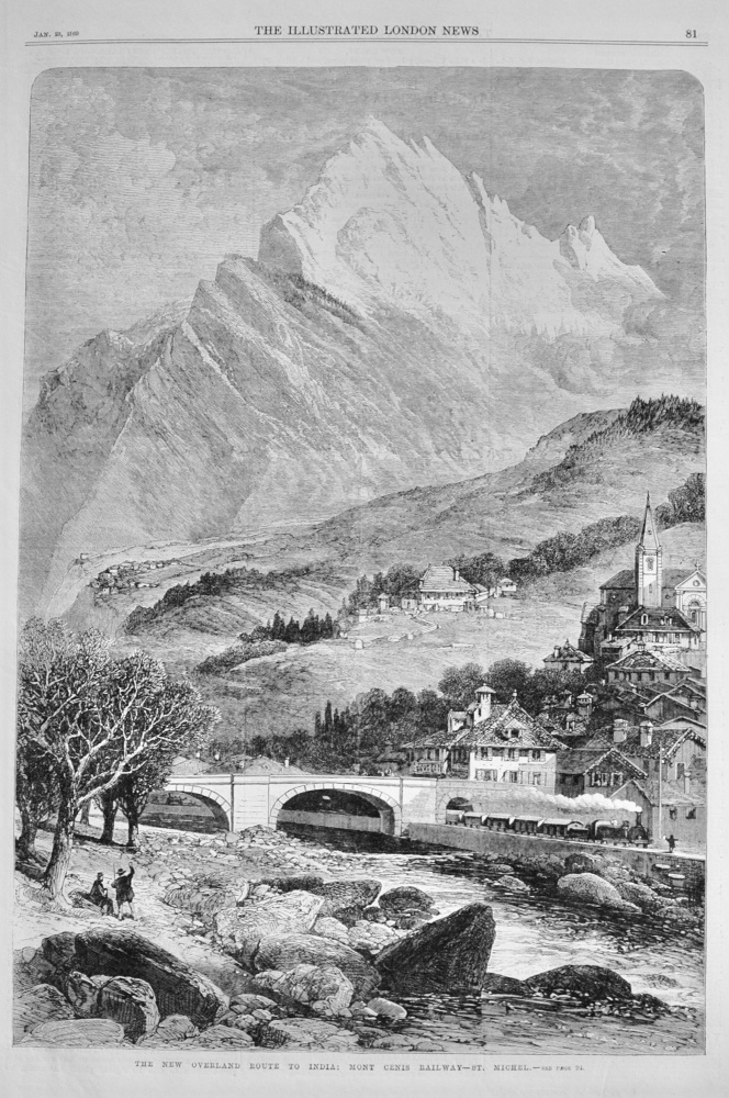 Mont Cenis Railway - St Michel - 1869
