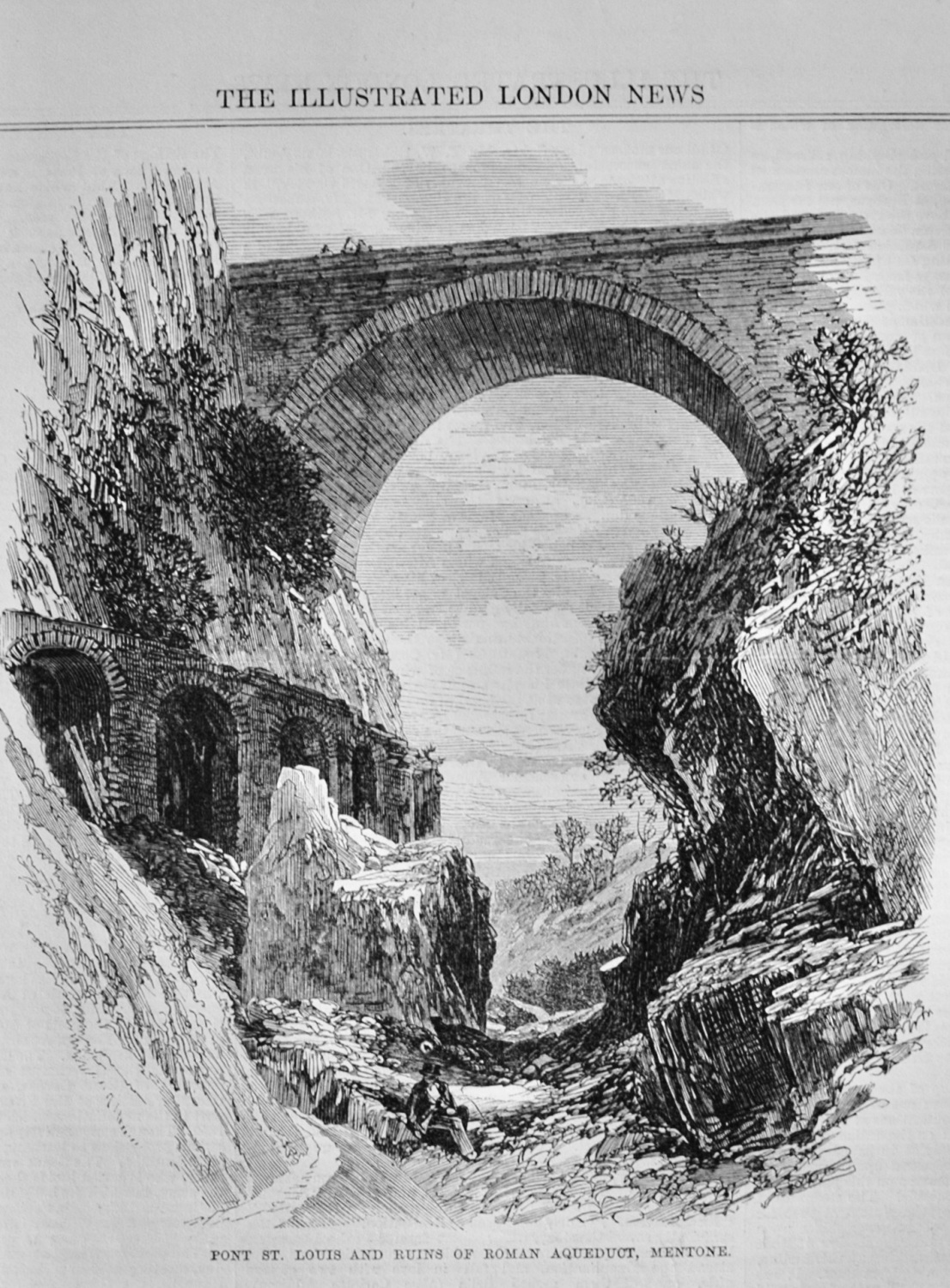 Pont St Louis and Ruins of Roman Aqueduct, Mentone