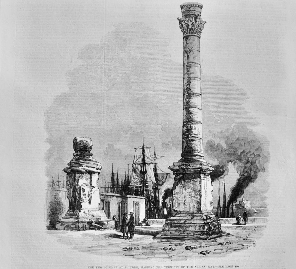 The Two Columns at Brindisi - 1869