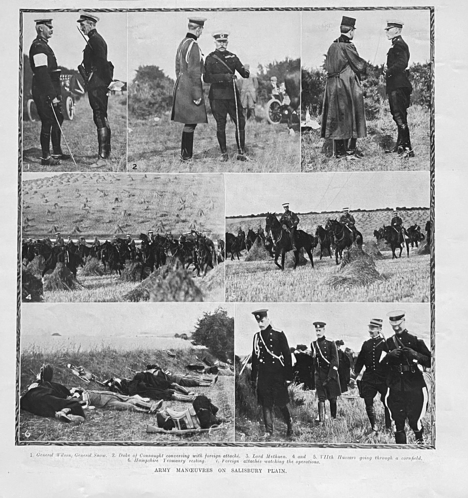 Army Manoeuvres on Salisbury Plain.  1907.