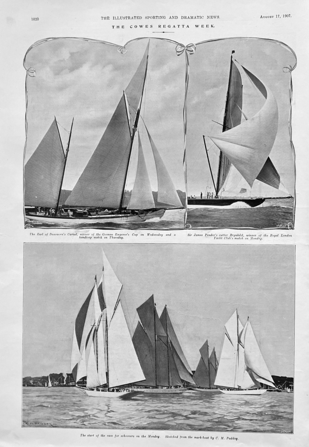 The Cowes Regatta Week.  1907.