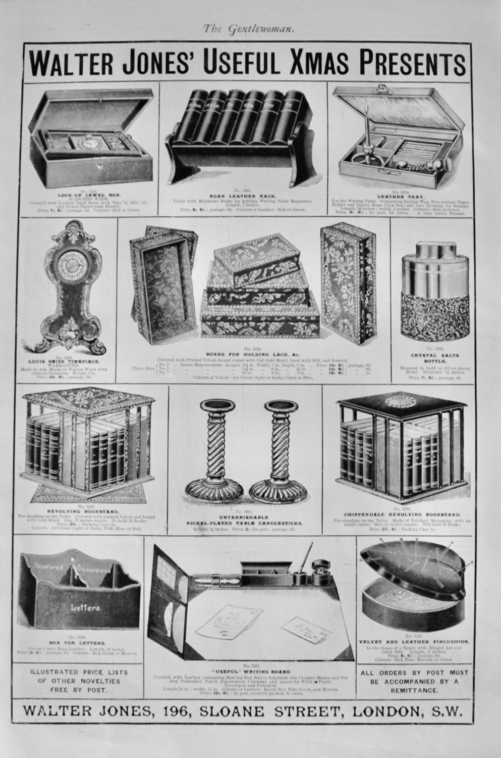 Walter Jones Xmas Presents - 1896