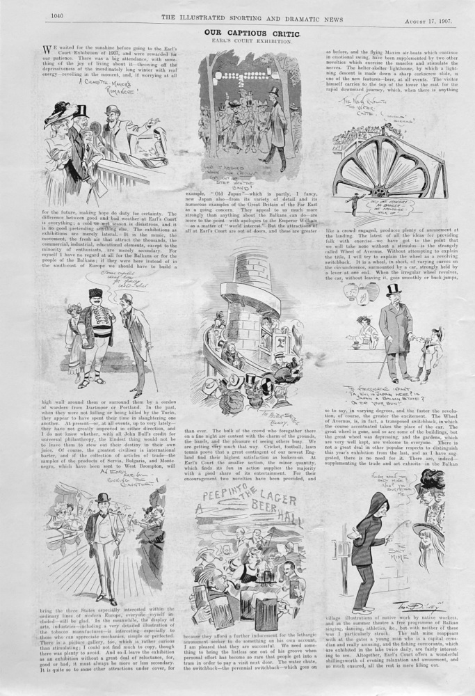 Our Captious Critic. :   Earl's Court Exhibition.  1907.