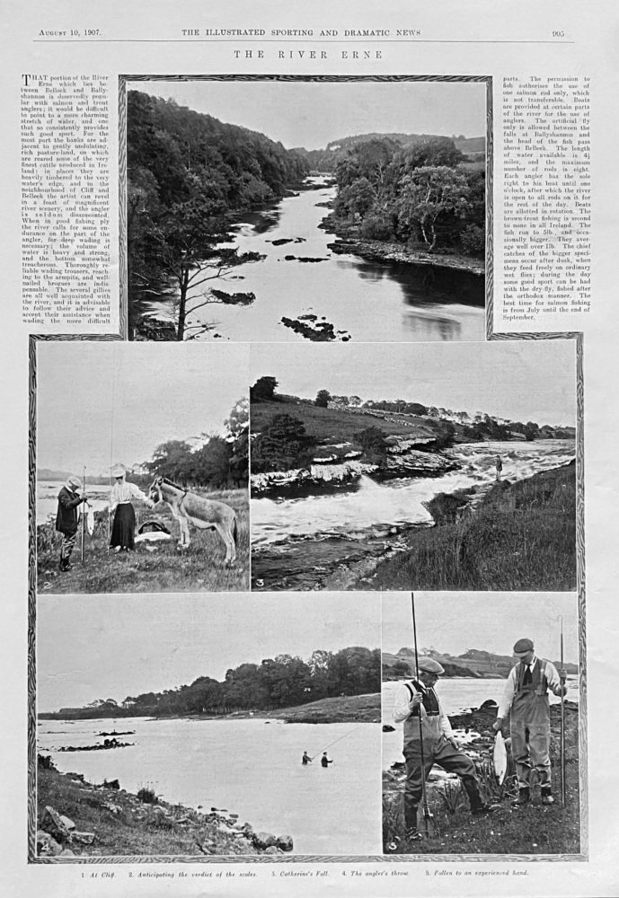 The River Erne.  (Fishing).  1907.