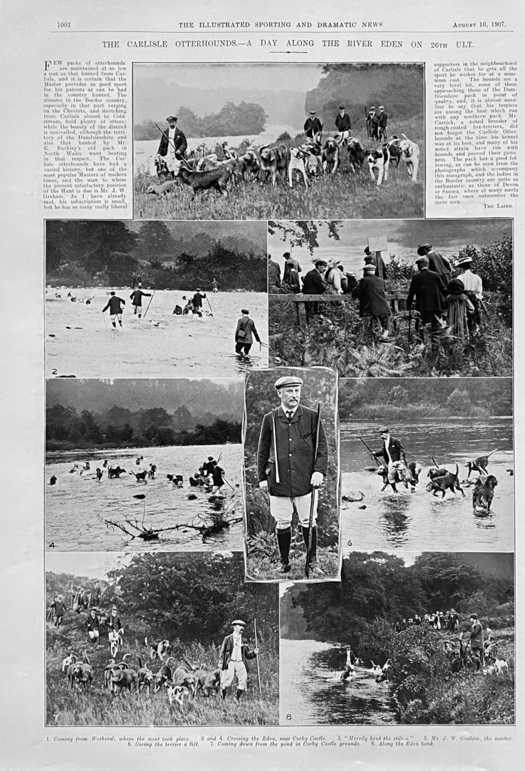 The Carlisle Otterhounds.- A Day along the River Eden on 26 ult. 1907.