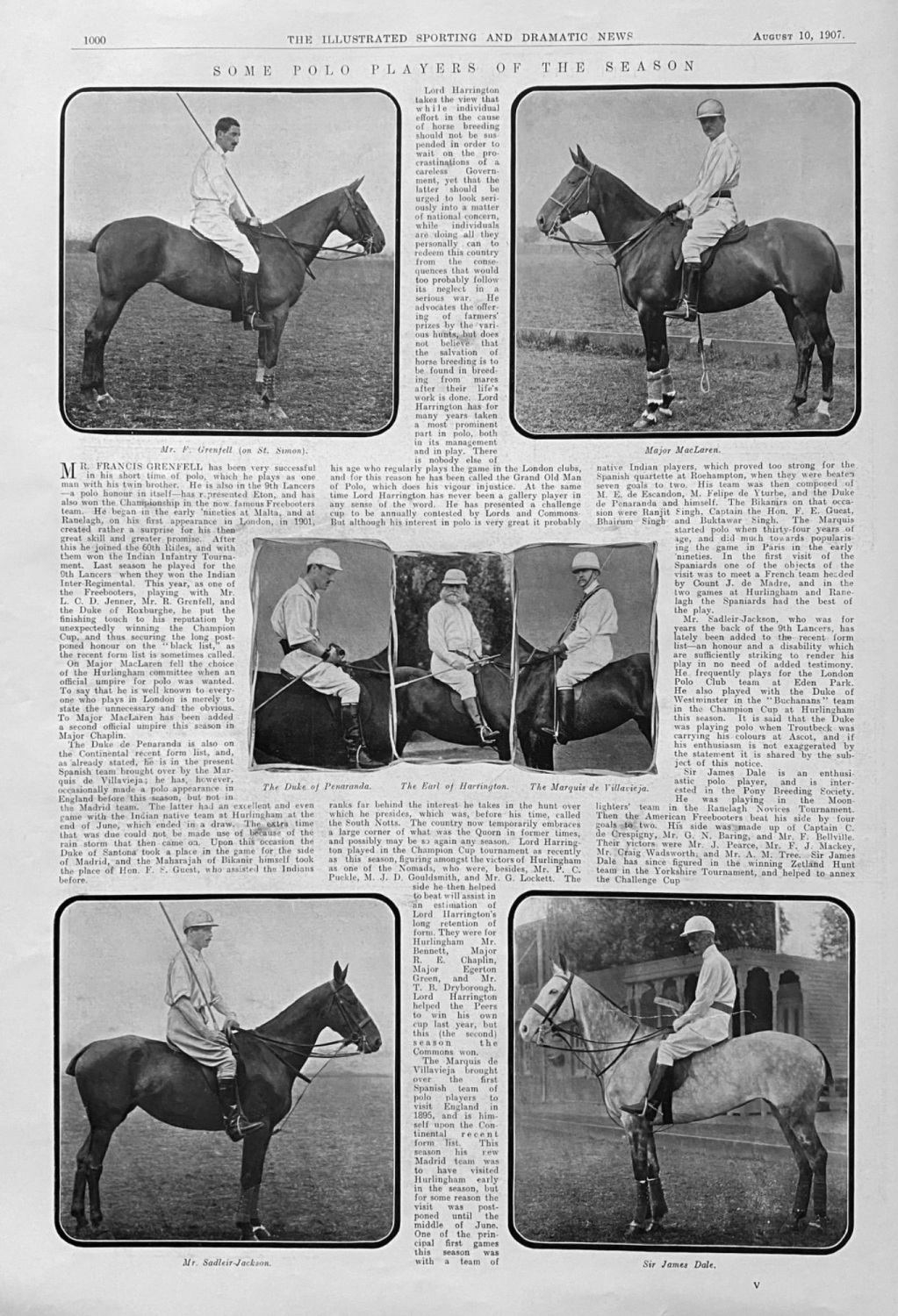 Some Polo Players of the Season.  1907.