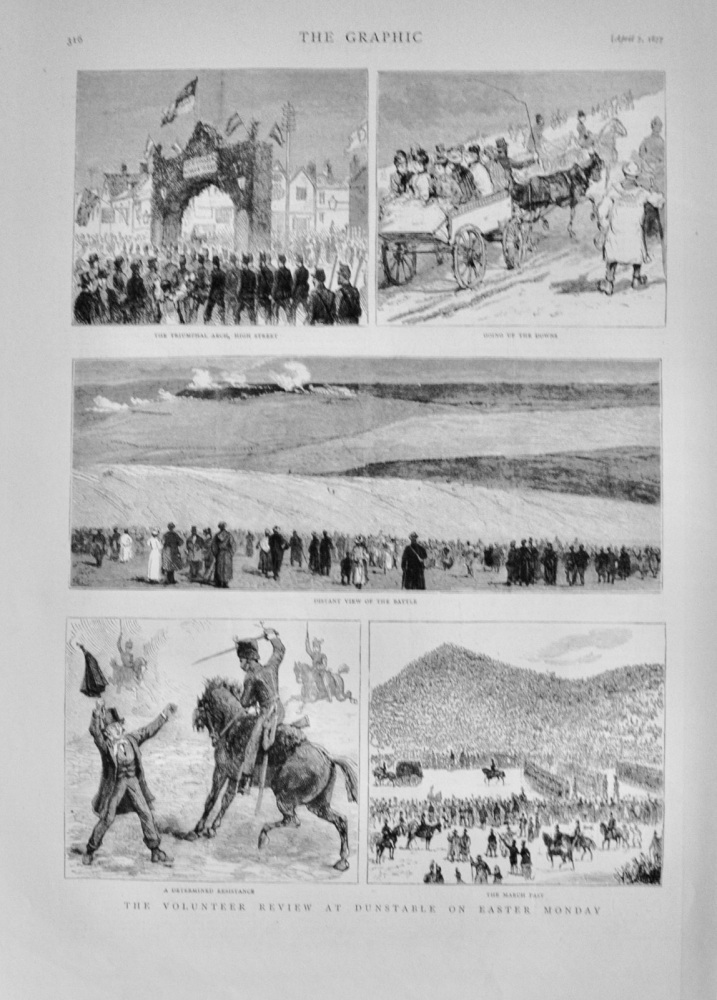 The Volunteer Review at Dunstable - 1877