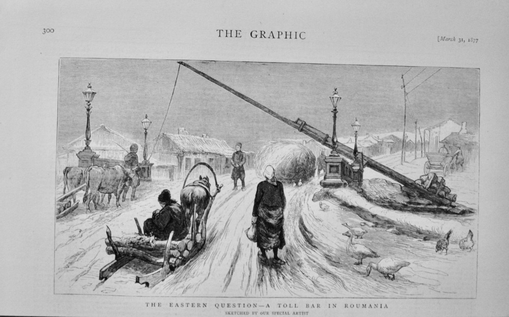 A Toll Bar in Roumania - 1877