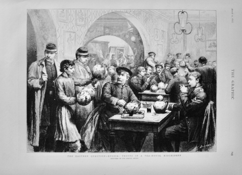 Troops in a Tea House, Kischineff - 1877
