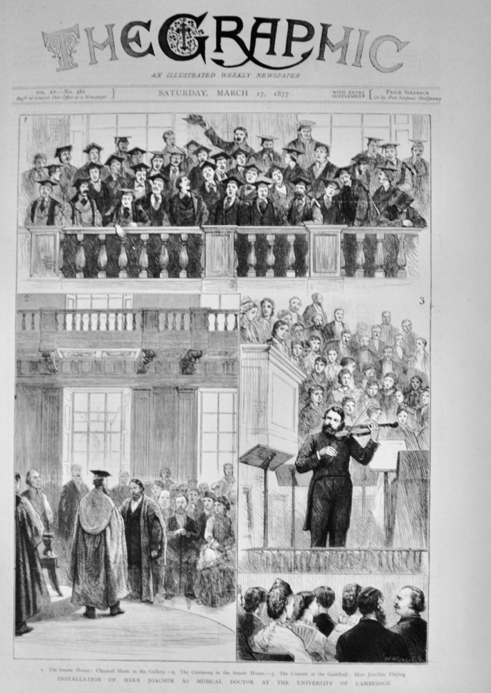 Herr Joachim - Musical Doctor, Cambridge University - 1877