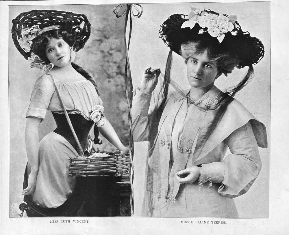 Miss Ruth Vincent.  &  Miss Ellaline Terriss.  1907.