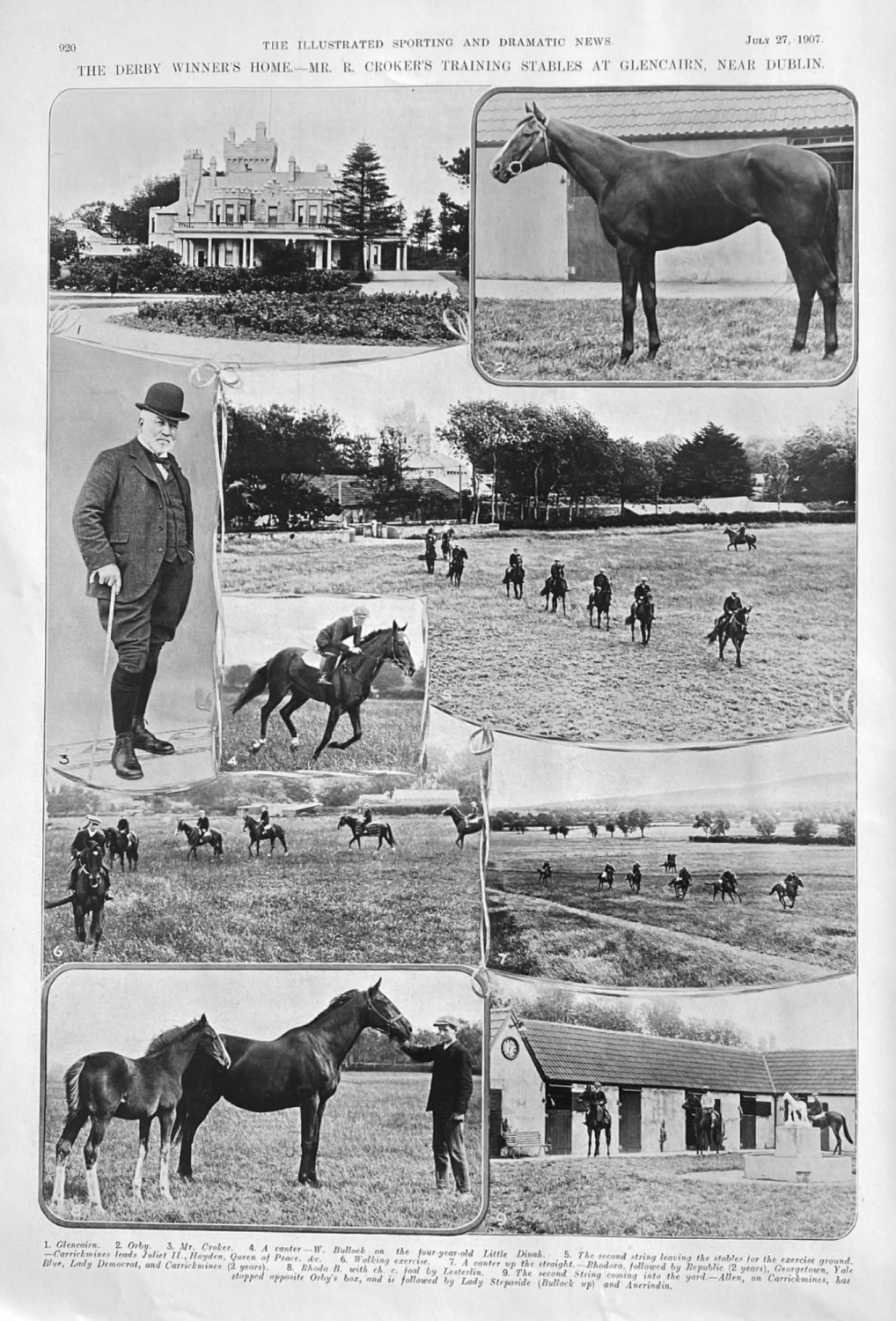 The Derby Winner's Home.-  Mr. R. Croker's Training Stables at Glencairn, n