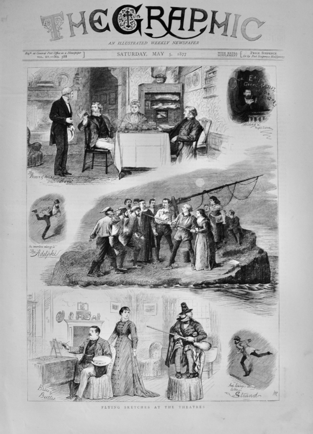 Flying Sketches at the Theatres - 1877