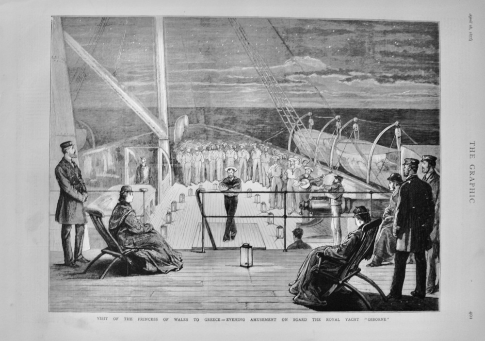 Evening Amusement on board the Royal Yacht "Osborne" - 1877