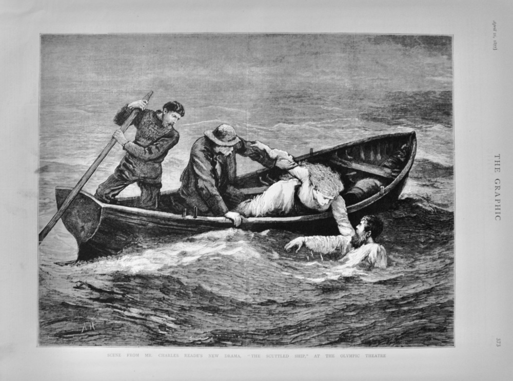 Scene from "The Scuttled Ship" at the Olympic Theatre - 1877