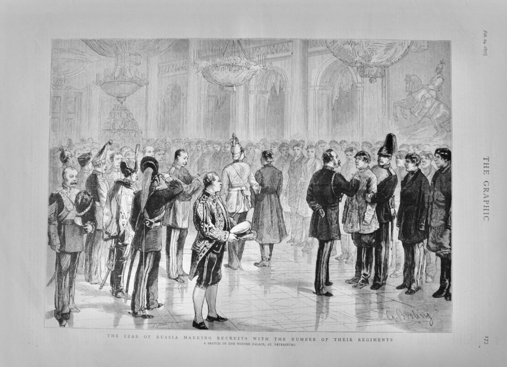 A Sketch in the Winter Palace, St Petersburg - 1877