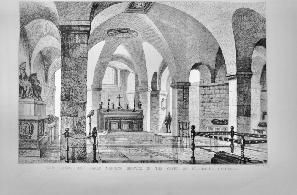 New Chapel in the Crypt of St Paul's Cathedral - 1877