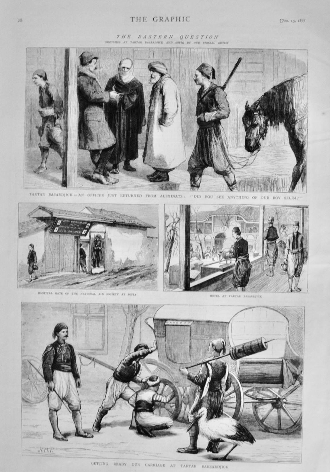 Sketches at Tartar Basardjick and Sofia