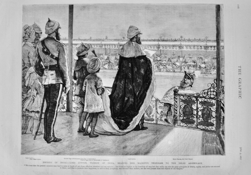 Lord Lytton, Viceroy of India - 1877