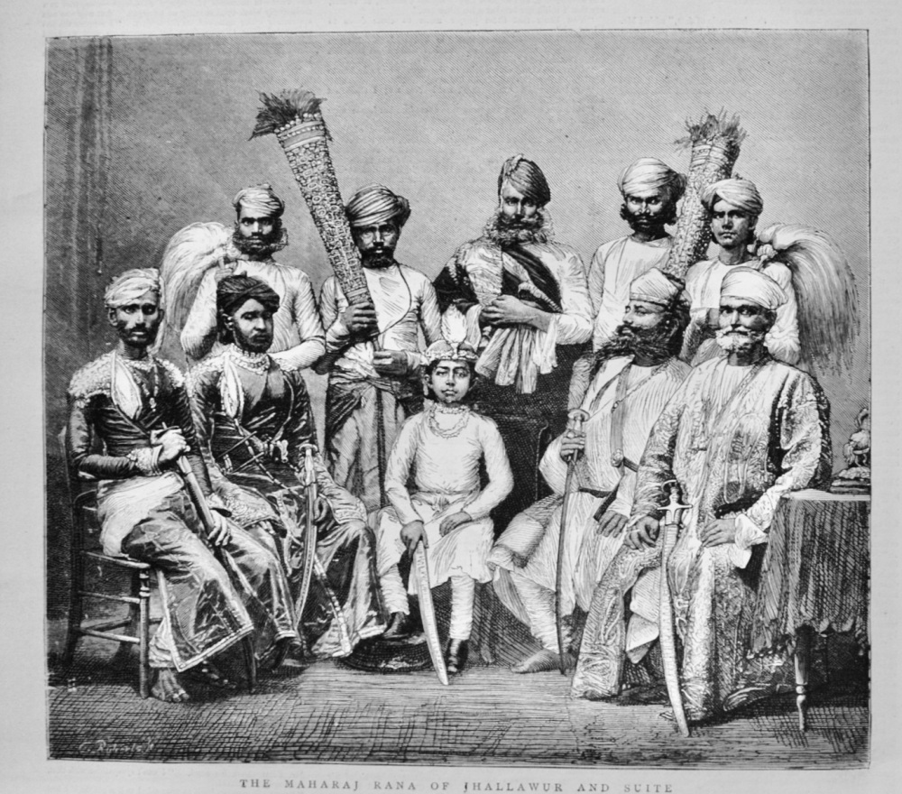 The Maharaj Rana of Jhallawur and Suite