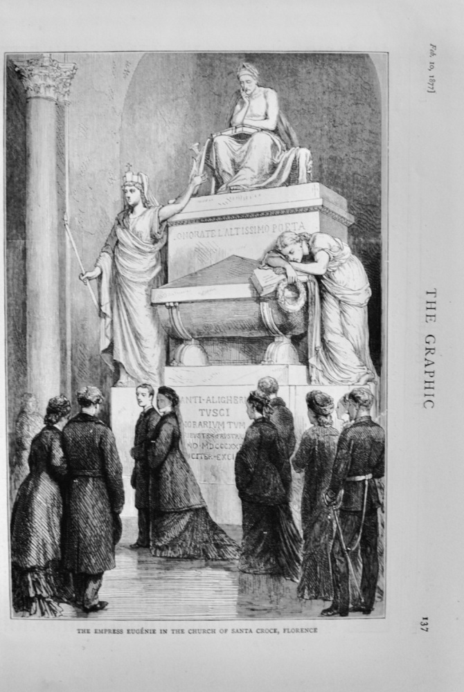 The Empress Eugenie in the Church of Santa Croce, Florence