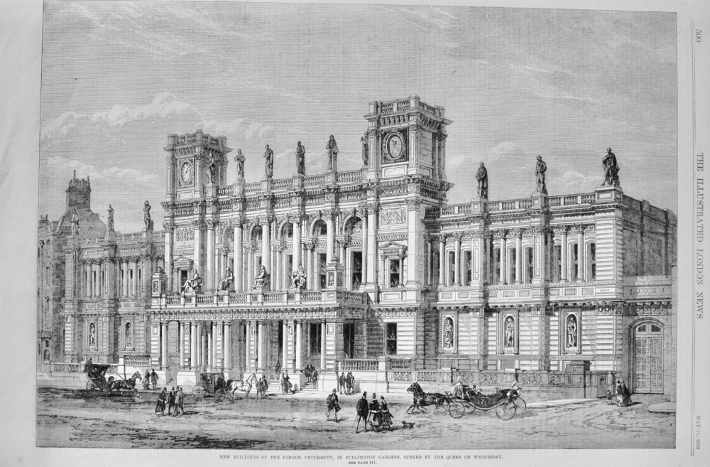 London University, Burlington Gardens - 1870