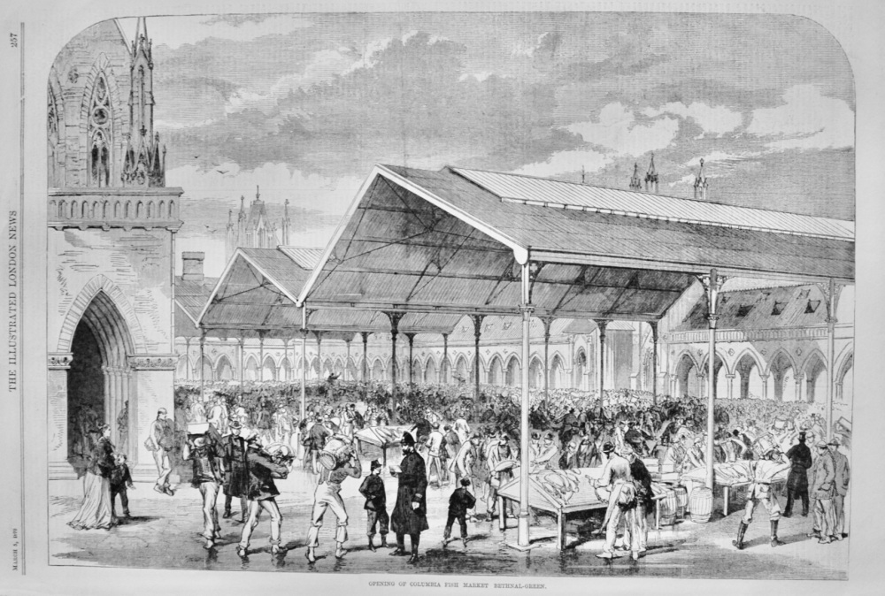 Opening of Columbia Fish Market - 1870