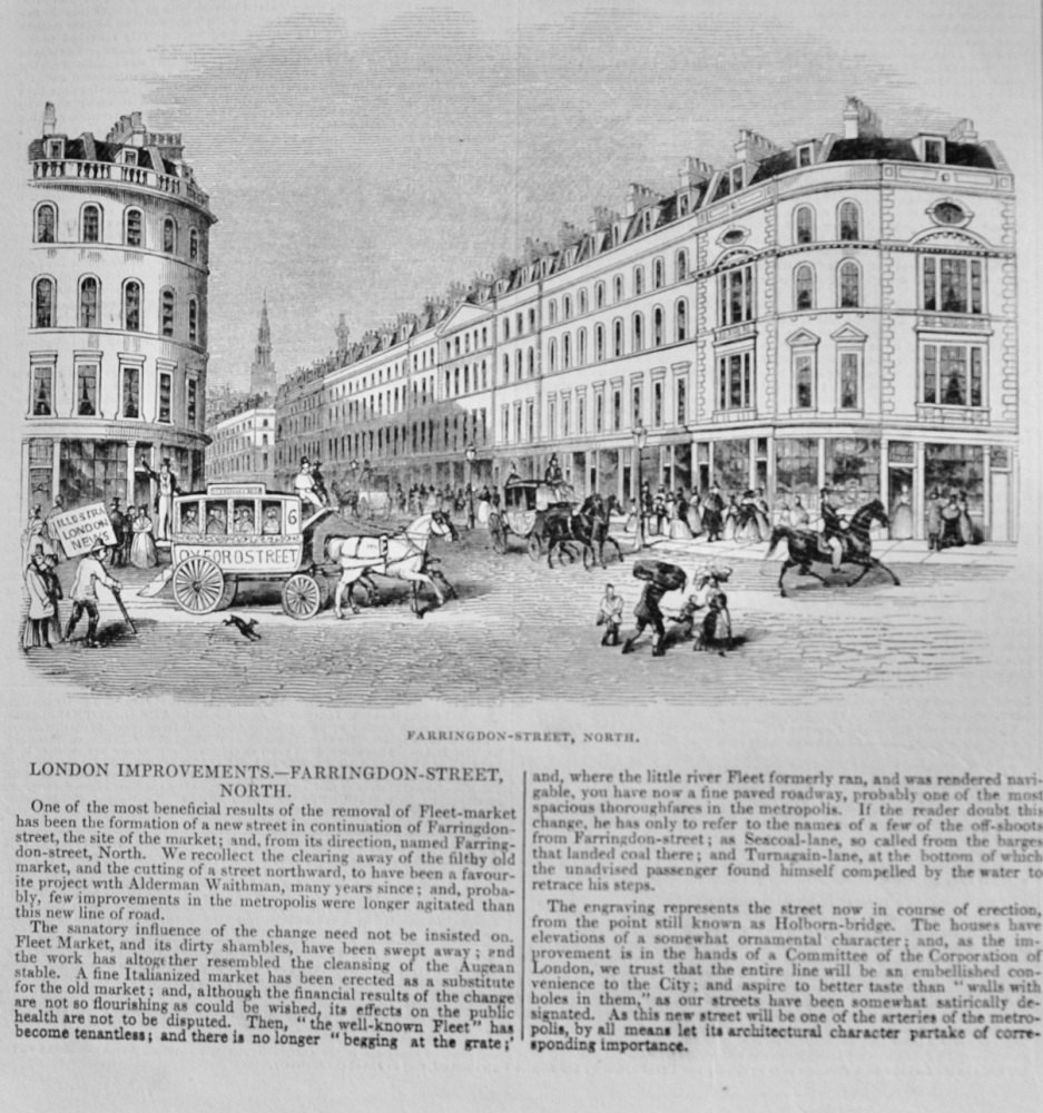 Farringdon Street North, London - 1844