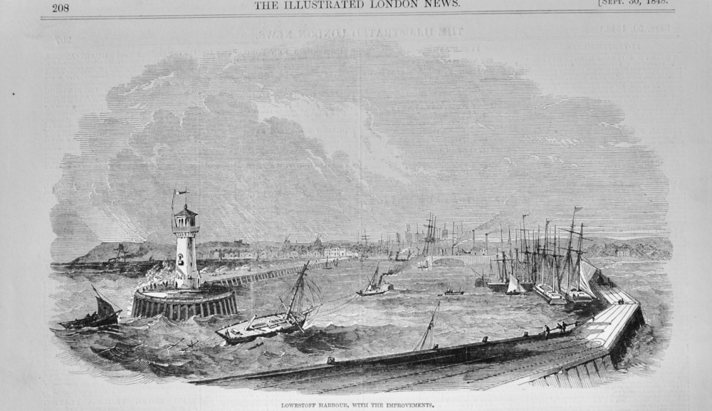 Lowestoff Harbour - 1848