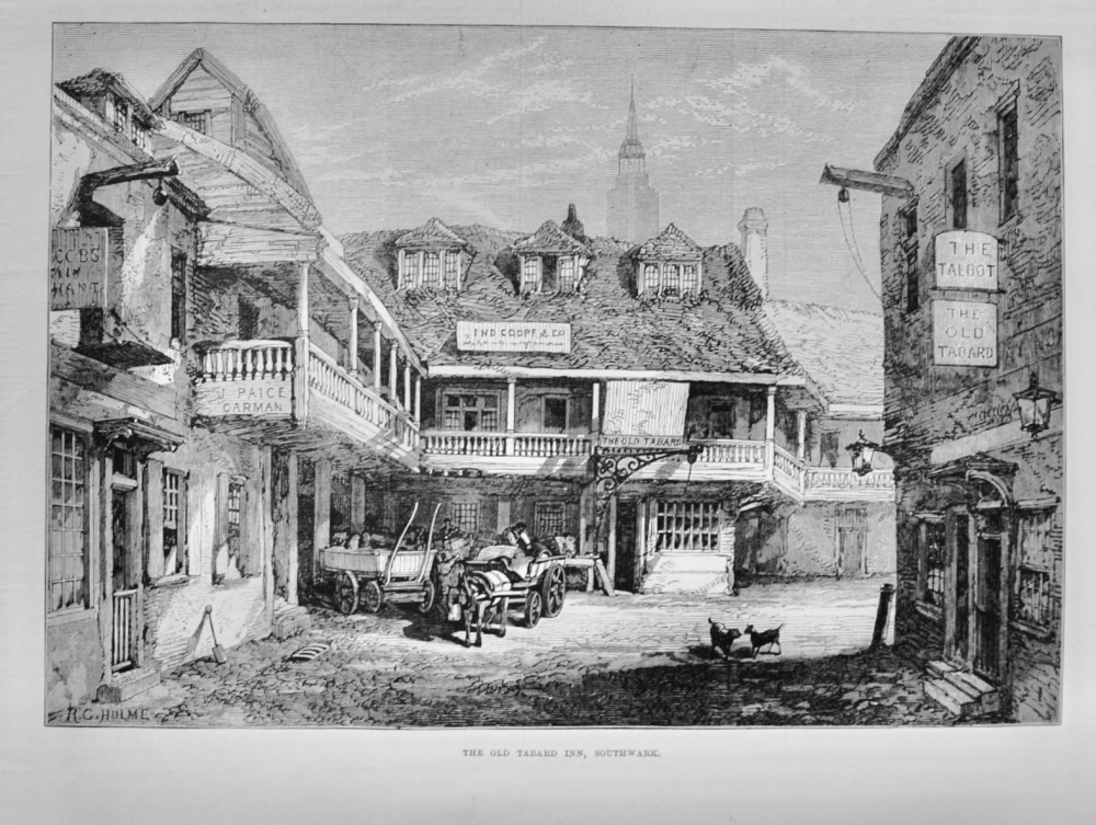 The Old Tabard Inn, Southwark - 1873