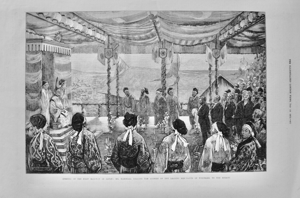Opening of the First Railway in Japan - 1872