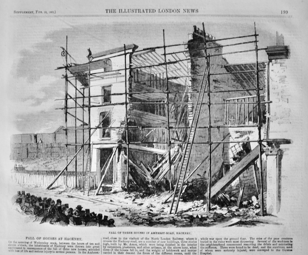 Fall of Houses at Hackney - 1862