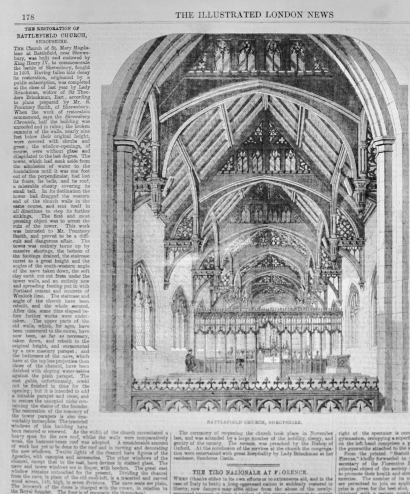 Battlefield Church, Shropshire - 1862