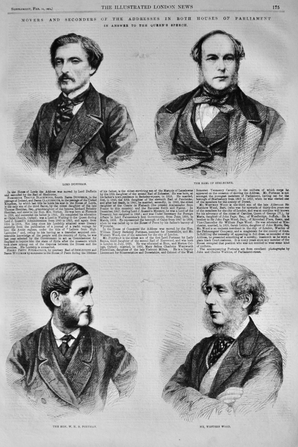 The Addresses in Both Houses of Parliament - 1862