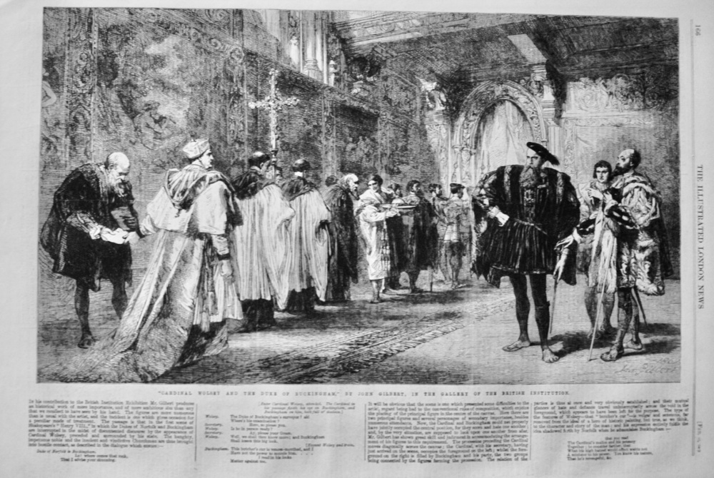"Cardinal Wolsey and the Duke of Buckingham" by John Gilbert - 1862