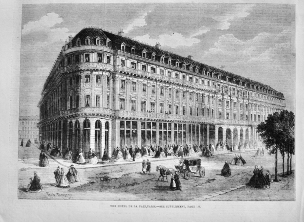 The Hotel De La Paix, Paris - 1862