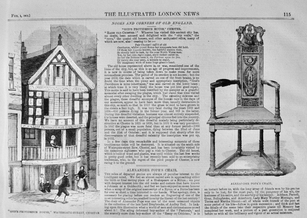 "God's Providence House" Chester - 1862
