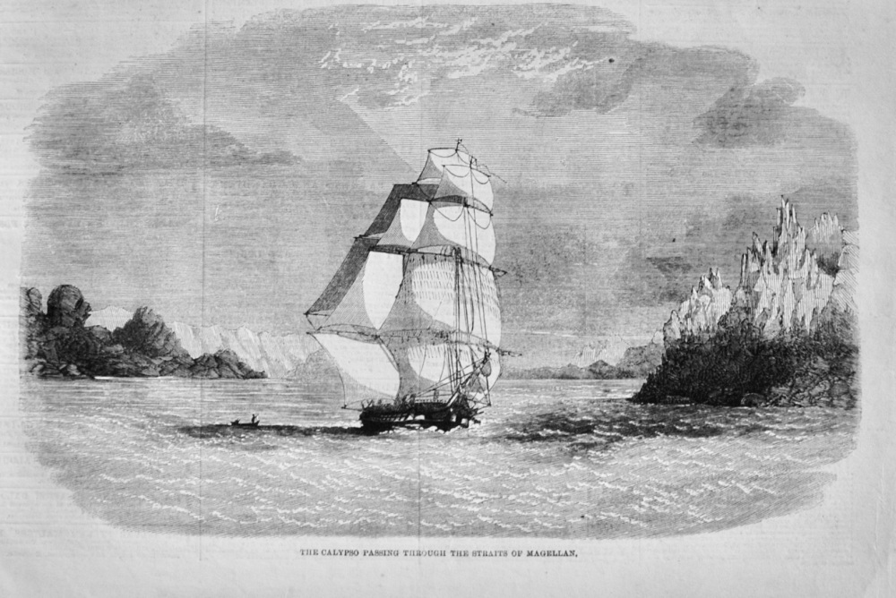The Calypso in the Straits of Magellan - 1862